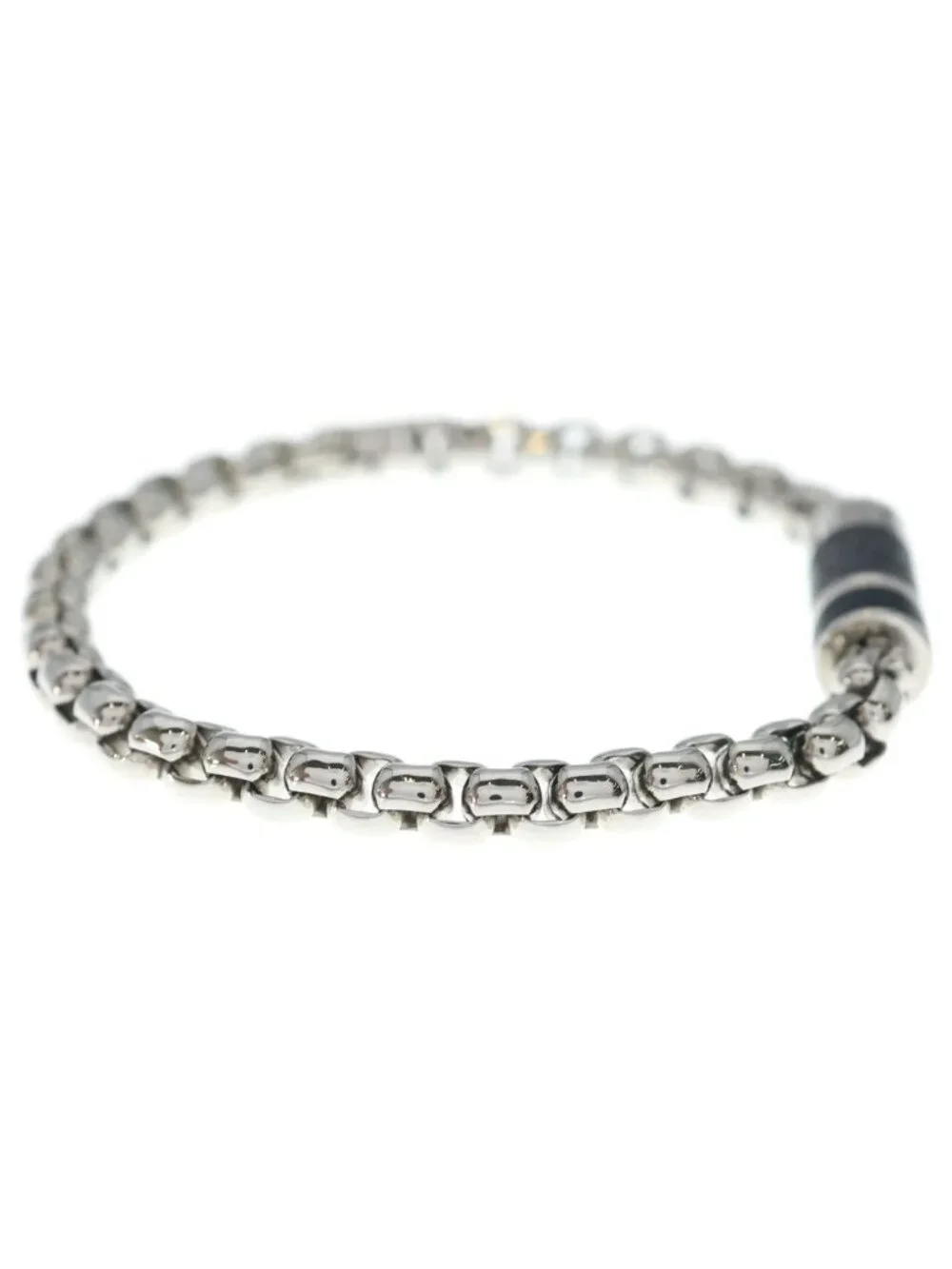 Louis Vuitton Monogram Eclipse Chain Bracelet Silver Black